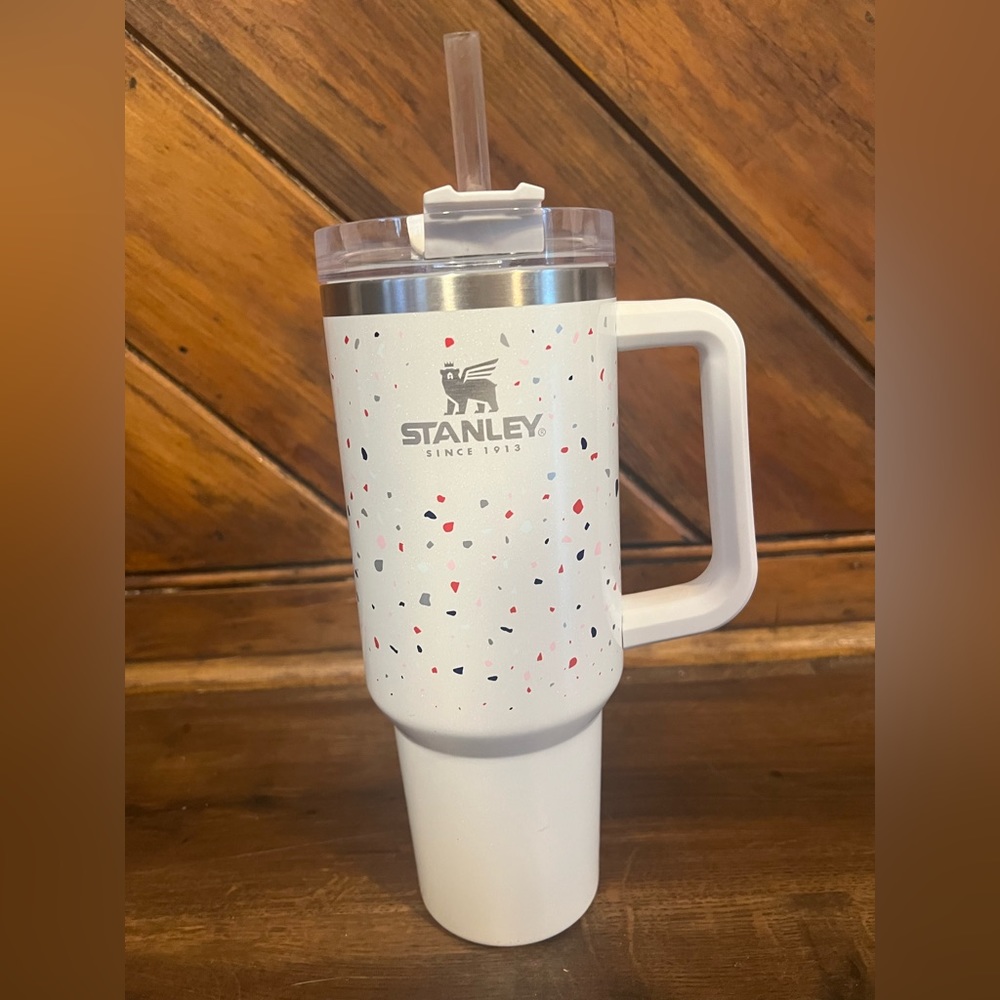 40oz Stanley white terrazzo confetti cup. Target Exclusive.